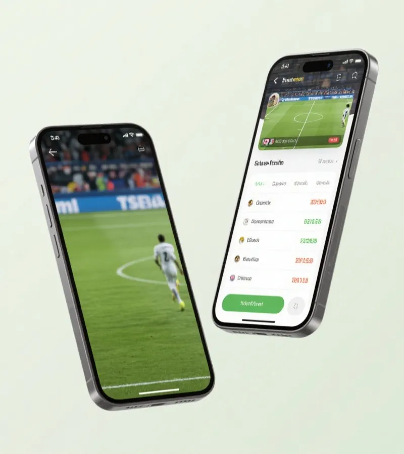 五大联赛 App 界面展示
